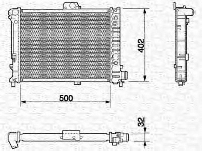 MAGNETI MARELLI 350213632000 -  Радиатор, охлаждение двигателя